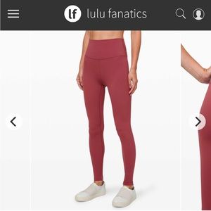Lululemon 28” Chianti Aligns
